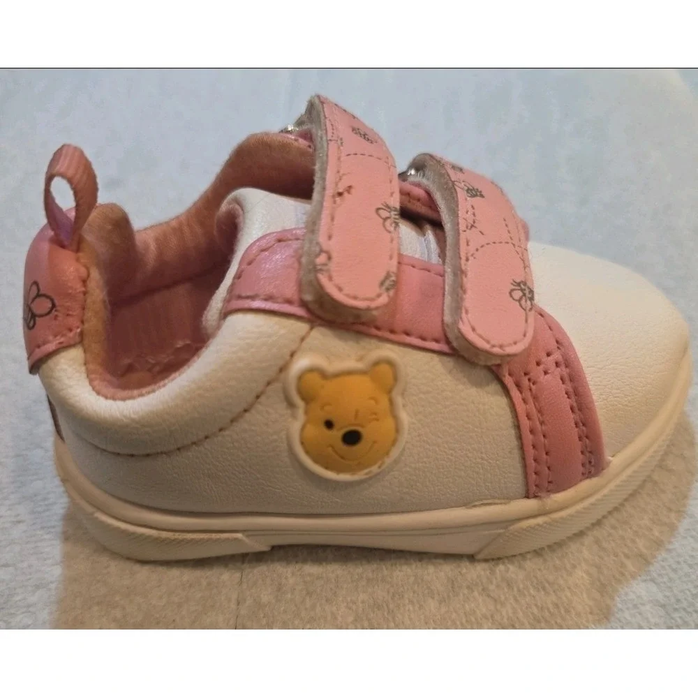 Disney Baby Winnie the Pooh Strap No Lace Sneaker Shoe Pink Size 3